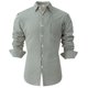 thumbnail image 1 of Blusa y camisa de manga larga con cuello vuelto para hombre, blusa informal de moda con botones y retazos, blusa de manga larga con cuello alto, blusa de poliéster para hombre, 1 of 7
