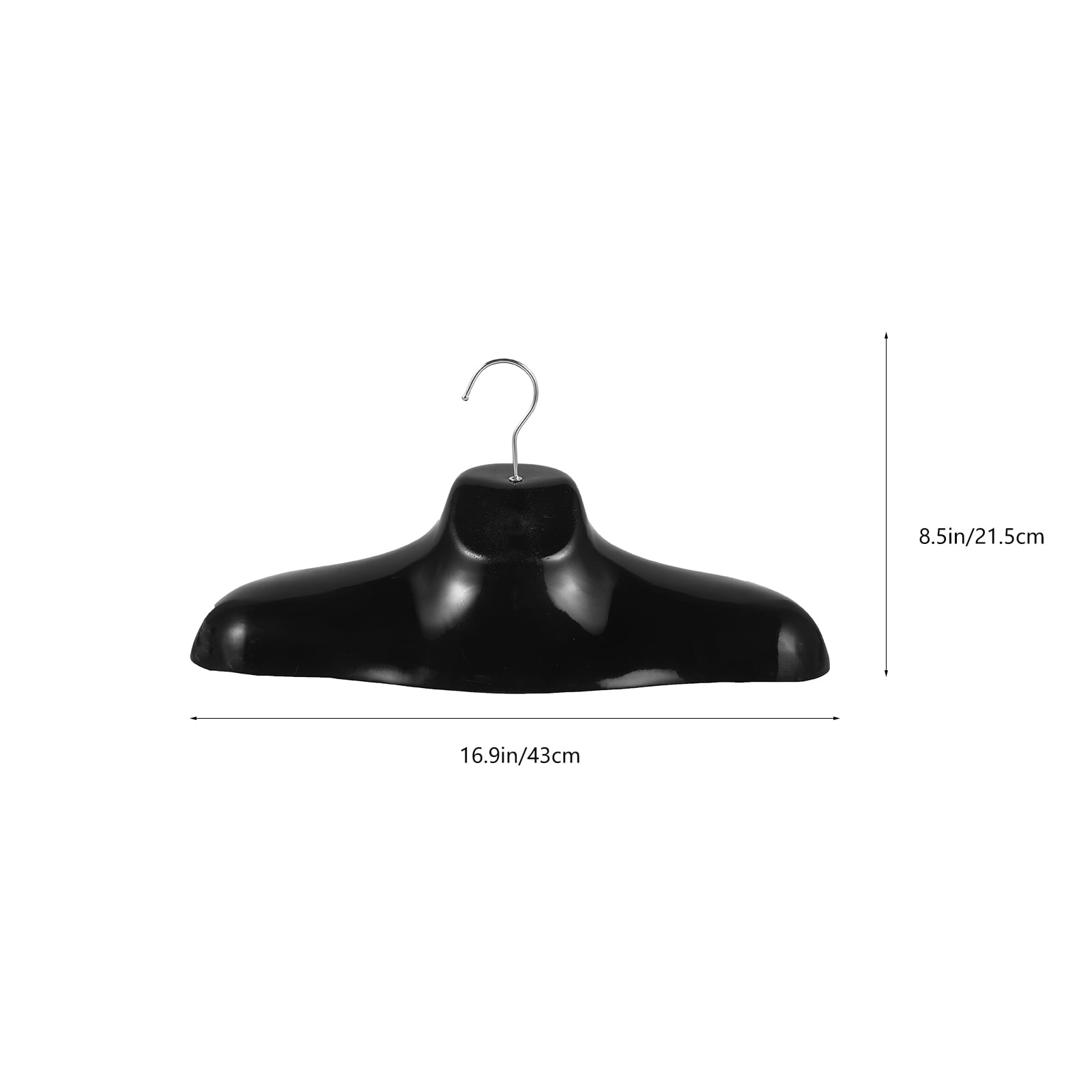Soimiss 5Pcs Black Mannequin Rack for Displaying Shawls Scarves and Robes Plastic Shoulder Shape Hanger