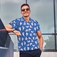 thumbnail image 4 of Balery Cute Shark Camisa Polo de Hombre con Estampado, de Manga Corta y Tejido Medio, Camisa Tipo Golf Polo-Small, 4 of 6