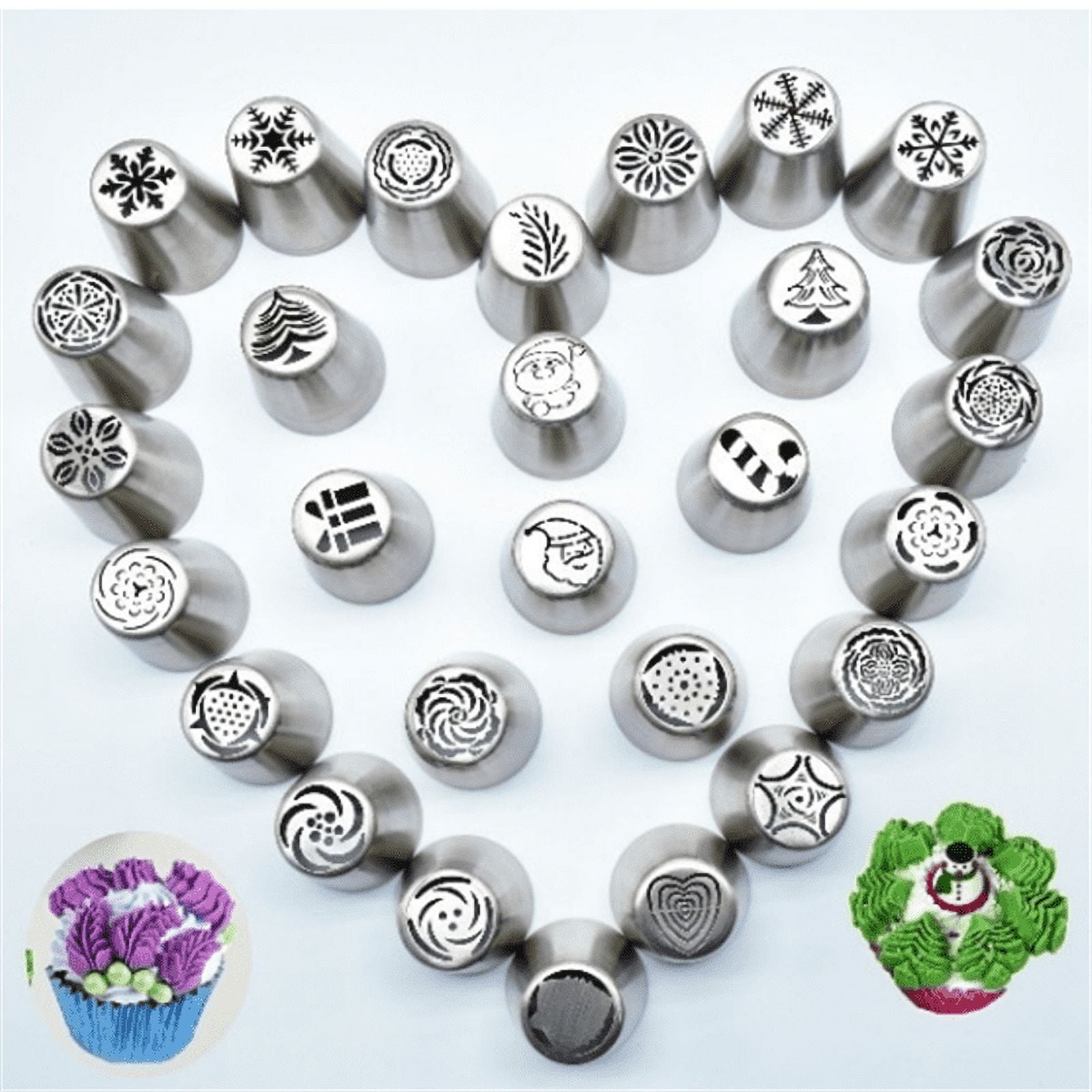 Stainless Steel Christmas Tree Russian Nozzle Piping Tips Pastry