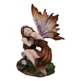 thumbnail image 4 of Sleeping Autumn Fall Pumpkin Orange Girl Fae Fairy In Enchanted Garden Figurine, 4 of 9