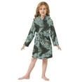 thumbnail image 6 of FORMRS Kids Bathrobe Unisex Hooded Robe Toddler Pajamas Sleepwear, Size 10-12T, Mystic Crows Pattern, 6 of 7