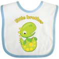 thumbnail image 3 of Inktastic Little Brother Dinosaur Boys Baby Bib, 3 of 4
