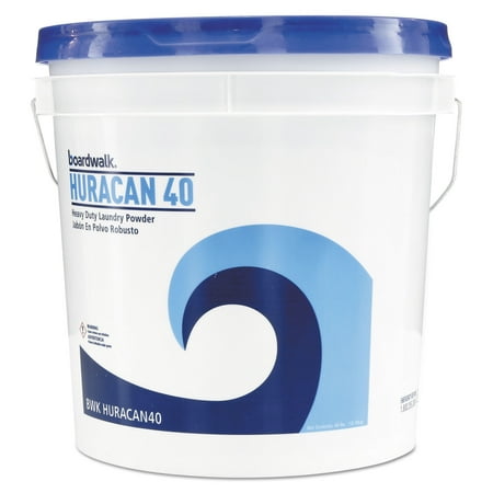 Boardwalk HURACAN Powder Laundry Detergent, Fresh Lemon, 40 lb Pail, 40 Loads