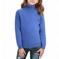 thumbnail image 5 of Piuwrlz Girls Winter Knitted Sweaters Teen Sweatershirt High Neck Pullover Sweater Blue Size 14 Years, 5 of 9
