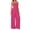 Hot Pink, variant on Summer Jumpsuits For Women Casual High Waist Sleeveless Wide Leg Jumpsuit Off Shoulder Party Wear Romper For Ladies Overalls For Holiday Vacation Beach S-Xxl