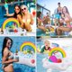 thumbnail image 2 of Soporte inflable gigante para bebidas con forma de nube de arcoíris, flotador de accesorio de barra de lujo, perfecto para una fiesta en la piscina de verano Fason WMZL-1385, 2 of 7