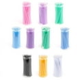 thumbnail image 3 of 100 Pcs/Pack Disposable Micro Brush Microbrush Applicators Eyelash Extensions Remove False Eyelashes Pro Cotton Swa- (Color: LP), 3 of 5