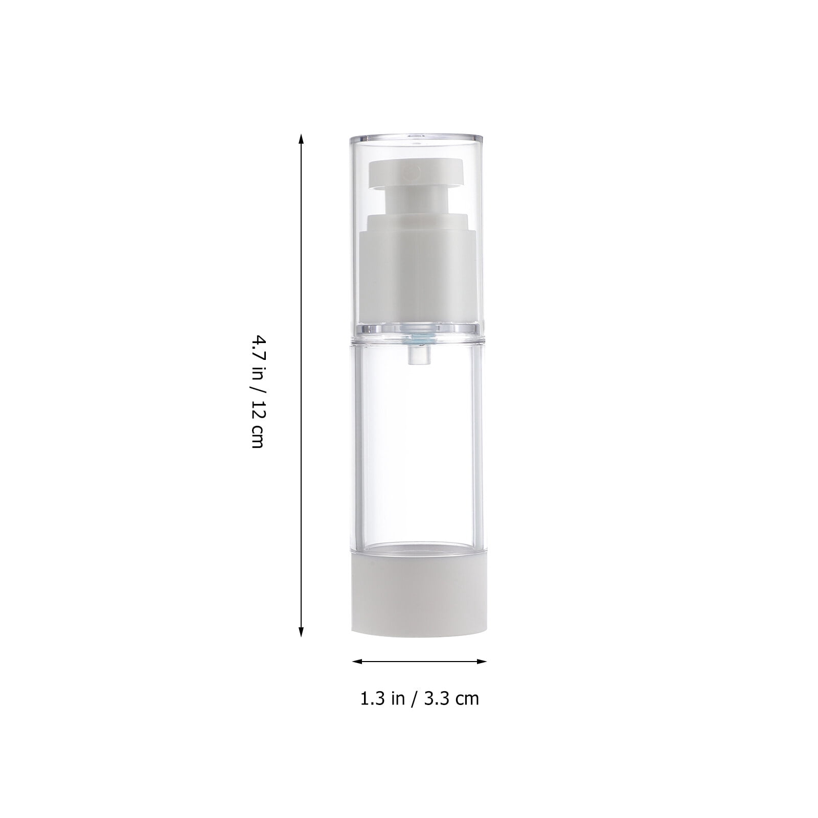 ROMANSENTIAL 10pcs Travel Refillable Bottle PP White for Outdoor Use and Activities