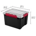 thumbnail image 4 of Sterilite 8.5 Gal Gasket Box, Stackable Plastic Storage Container with Lid, Black, 4 Pack, 4 of 11