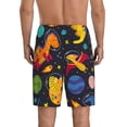 thumbnail image 3 of Naloa Dinosaurs in Space Men's Short Pajama Pants, Lounge Comfort Shorts with Elasticized Waistband and Side Pockets - XX-Large, 3 of 9