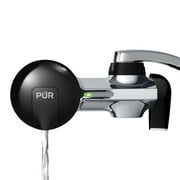 PUR PLUS Faucet Mount Water Filtration System, Horizontal, Black/Chrome, PFM200B