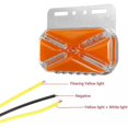 thumbnail image 3 of 8 piezas de luces LED de posición lateral de 24 V, luces de señal de giro para coche, aptas para camiones, remolques, 3 of 5
