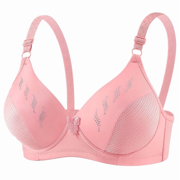 MYAOYI Womens Ribbed Side Wireless Bra Comfort V Neck Everyday