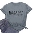 thumbnail image 6 of Fesfesfes Women's T Shirts Women Funny Printed Pattern Casual Fashion Soild Color Short Sleeve Tops Blouse Womens Fitted Tshirts M(US:6), 6 of 7