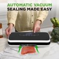 thumbnail image 3 of NutriChef Scelleuse sous Vide, Économiseur d'Aliments, Système de Scellage Automatique pour la Conservation des Aliments, Inclut Kit de Démarrage, Testé en Laboratoire, Modes Aliments Secs et Humides, Voyants Led, 12 Pouces, Noir, 3 of 5