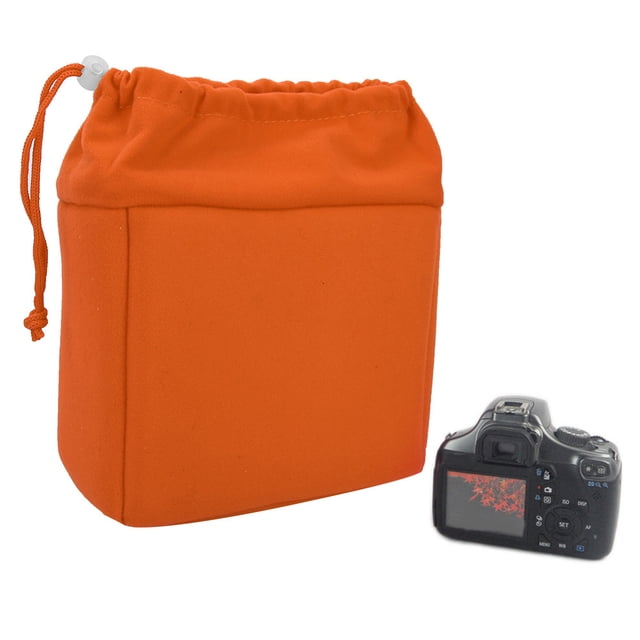 Waterproof Shockproof DSLR Camera Lens Insert Bag with Drawstring, Padded Case for Camera and Lens