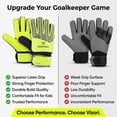 thumbnail image 6 of Vizari Junior Saver Goalkeeper Gloves: Premium Synthetic, Optimal Grip, Durable EVA Backhand, Secure Fit-Yellow/Gray/Black, Size - 4, 6 of 7