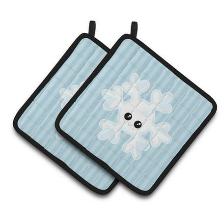 

Weather Snowflake Face Pair of Pot Holders