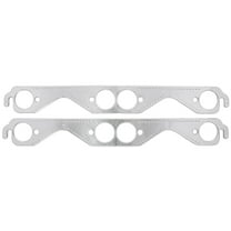 JEGS 212056 Aluminum Exhaust Manifold Gaskets Small Block Chevy 1.5 Round Ports