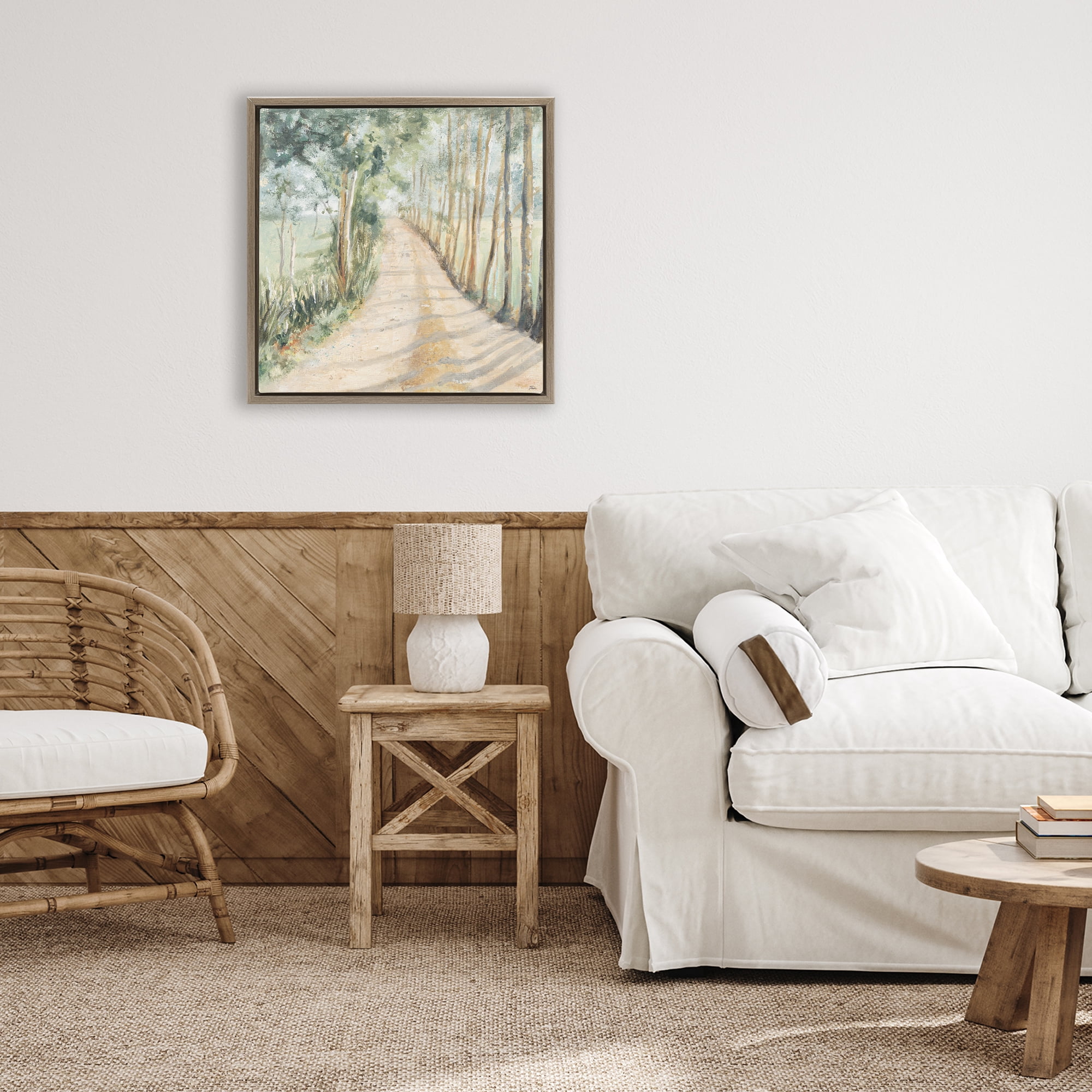Stupell Industries Camino A Casa Pathway Brown Framed Floater Canvas Wall Art, design by Patricia Pinto