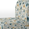 thumbnail image 4 of Designart "Blue And Beige Meadow Blossoms" Blue Floral Upholstered Accent Chair - Cottage Arm Chair For Bedroom, 4 of 5
