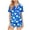 Sky Blue, variant on Valentine's Pajamas for Women Heart Printed Casual Lapel Button Short Sleeve Blouse And Short Pants Pajama Sets