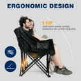 thumbnail image 3 of BRONZY Double Camping Chair Heavy Duty 600lbs Capacity with Dual Cup Holders & Carry Bag, Portable Folding 2-Person Outdoor Seat, 3 of 7