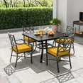 thumbnail image 3 of Kimunuk Outdoor Chair Cushions set of 2, 19" x 19" Zipped Waterproof Outdoor Seat Cushions Couch Pads with Ties for Patio Furniture, Yellow, 3 of 6