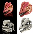 thumbnail image 3 of Juego de 2 coleccionables de Cráneo de dinosaurio Macarena resina realista Dilophosaurus Ceratosaurus, 3 of 8