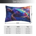 thumbnail image 2 of KLL Starry Sky Turtle Pillow Covers Envelope Closure,Super Soft and Cozy Fuzzy Fleece Pillow Case Cover (No pillow core）, 2 of 5