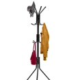 thumbnail image 1 of SUSUZI  5.7ft Metal Coat Rack Freestanding, 3-Tier Entryway Coat Tree with 12 Hooks, 60LBS Capacity Triangle Stable Stand for Bedroom Living Room Hallway, Black, 1 of 8