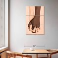 thumbnail image 2 of Elephant Stock Interracial Couples Wall Art - Vertical Multi Panel Canvas - Living Room Wall Decor - Love Multi Panel - Beige And Brown Decor - 36" x 57", 2 of 4