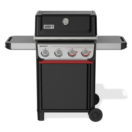 Weber Spirit Gas Grill, E-425 4 Burner Propane Gas Grill with Wheels, Black