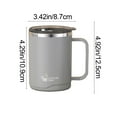 thumbnail image 3 of 16.9 OZ Stainless Steel Insulated Coffee Mug with Handle, Double Wall Vacuum Travel Mug, Tumbler 500ml Cup with Sliding Lid （Gray）, 3 of 6