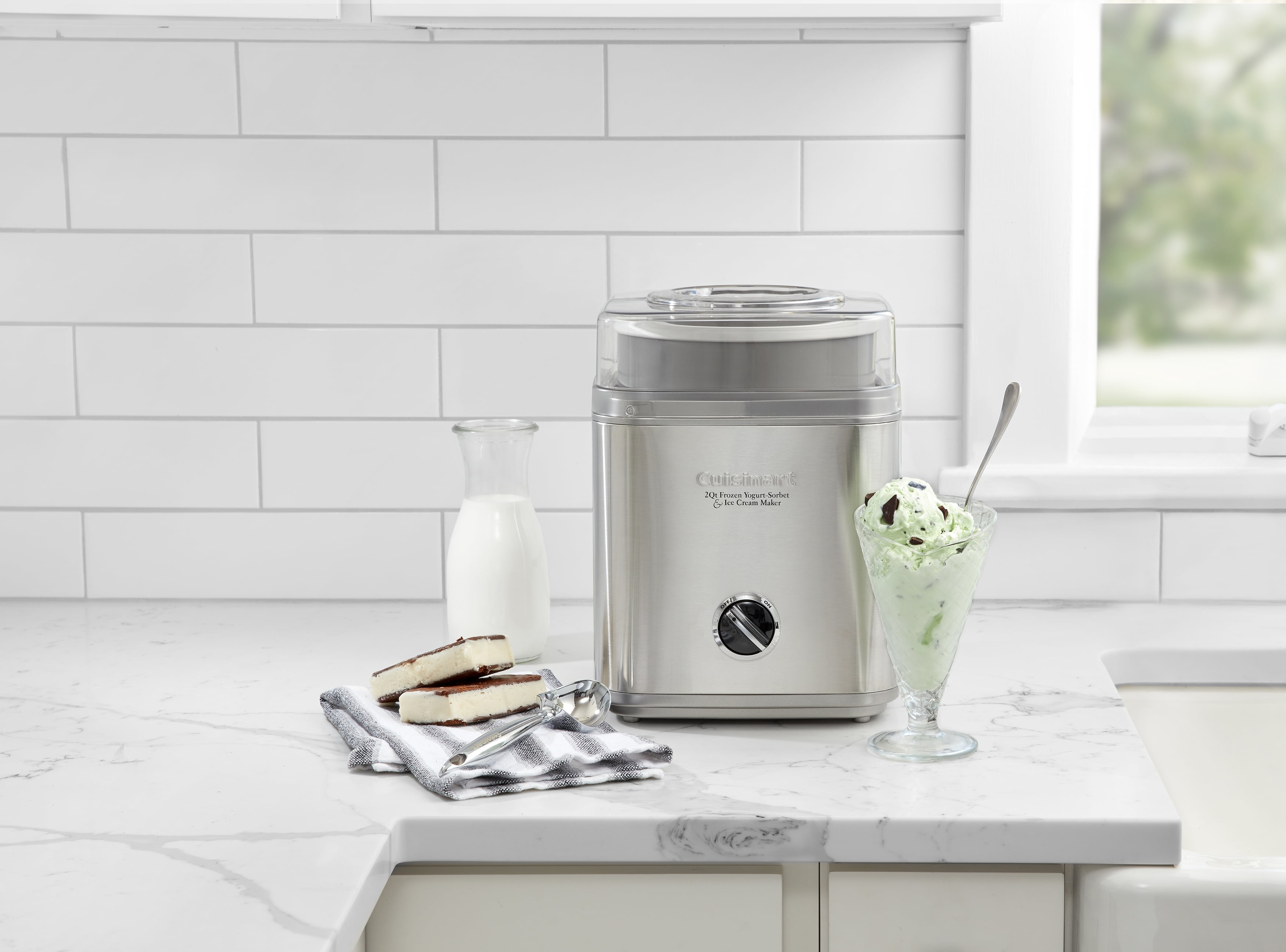 Cuisinart Electric 2.0 Qt Ice Cream Maker with Double Insulated Bowl for Frozen Yogurt Mix Walmart