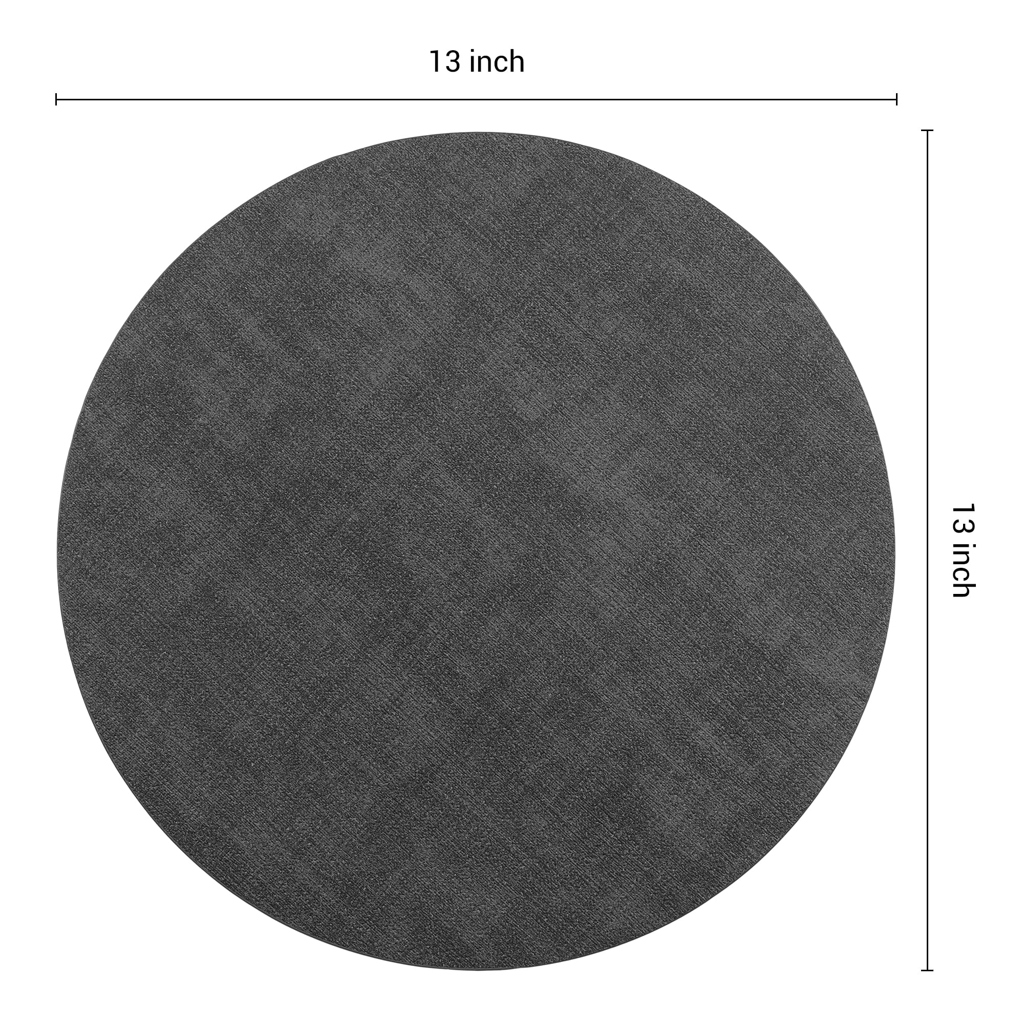 Unique Bargains Kitchen Placemats Washable Table Mat Wipeable Placemats Black 13x13in