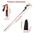 thumbnail image 3 of Moclever 2Pcs Walking Sticks 43-49in Adjustable Height, Aluminum Collapsible Hiking Poles with EVA Foam Grips for Hiking Mountain Climbing, Red, 3 of 13
