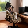 thumbnail image 4 of FUIALDOLG Brown Leopard Dachshund Dog Gaming Chair Covers Set of 4,Elastic Breathable Office Chair Cover with Armrest Esport Seats Protector Washable Non-slip Desk Chairs Slipcover for Home,Office, 4 of 9