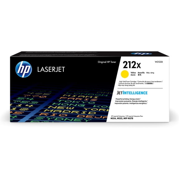 HP 212X High Yield Yellow Original LaserJet Toner Cartridge, ~10,000 pages,