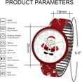 thumbnail image 2 of Blekon Collections Women's 38mm Case Christmas Themed Metal Stretch Band Watch, 2 of 7