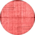 thumbnail image 1 of Ahgly Company Indoor Round Abstract Red Modern Area Rugs, 7' Round, 1 of 4