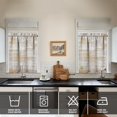 thumbnail image 2 of Gray Abstract Oil Painting Kitchen Curtains - Vintage Tier Cafe Curtains for Bathroom Living RV Rod Pocket Window Drapes 36 Inch 2 Panels Set 28"x36" Window Treatment Tiers, 2 of 4