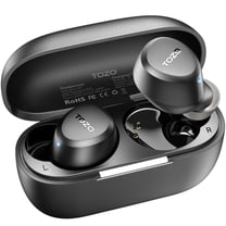 TOZO A1 Mini Wireless Earbuds Bluetooth Headphones, 32H, AI Noise Cancelling Mic, Stereo Bass, Clear Calls, Lightweight IPX5 Waterproof, App 32EQ, Black