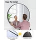 thumbnail image 3 of 18-pulgada round metal frame wall mirror-decorative circle mirror para bathroom vanity sala de estar entrada o foyer (negra), 3 of 7