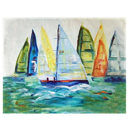 

Betsy Drake PM1368 14 x 18 in. Betsys Sailboats Place Mat - Set of 4