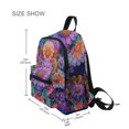 thumbnail image 3 of FORMRS School Backpack with Front Zippered Pocket 12" Student Travel Daypack, Light Purple Flowers, 3 of 6