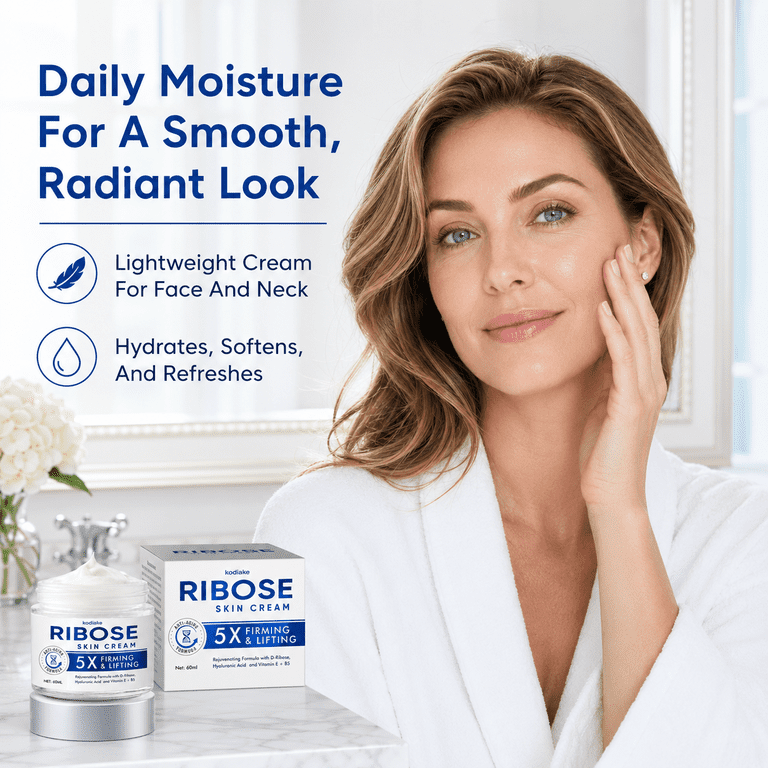 Kodiake Ribose Skin Cream, 60ml , Rejuvenating Formula with D