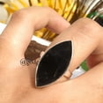 thumbnail image 2 of Marquise Black Onyx Ring: 925 Sterling Silver Cocktail Ring, 2 of 9