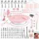 thumbnail image 1 of Kit de decoración de tartas Boyun, 137 unidades, con tocadiscos y puntas para ribetes, 1 of 7